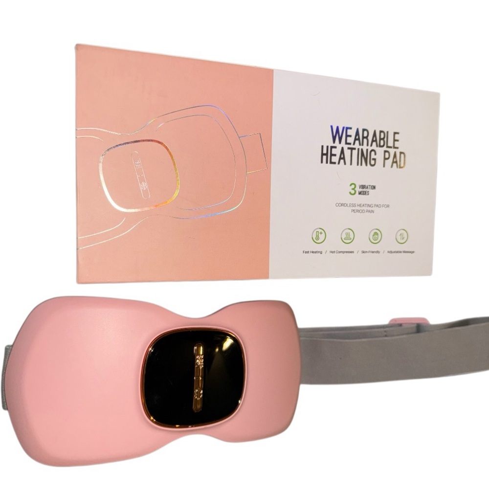 Wearable heating pad with vibration